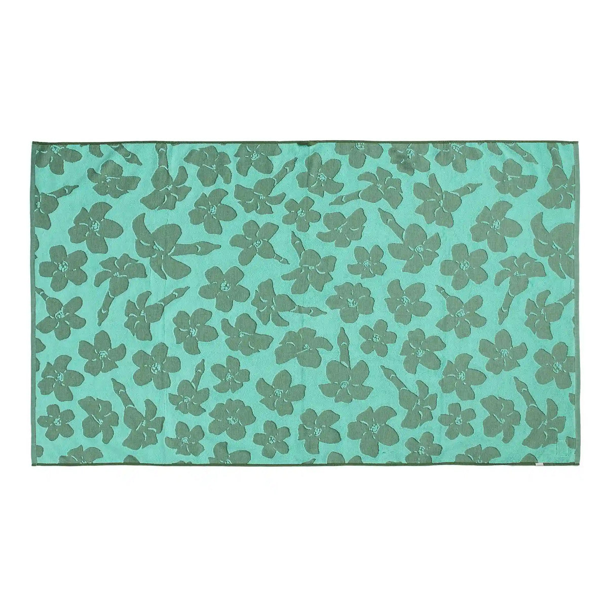 Puakenikeni Buds Beach Towel in Moss
