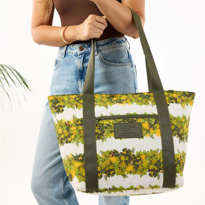 Keep It Light Zipper Tote | Lei Lehua Mamo by Aloha De Mele - Lehua Lei