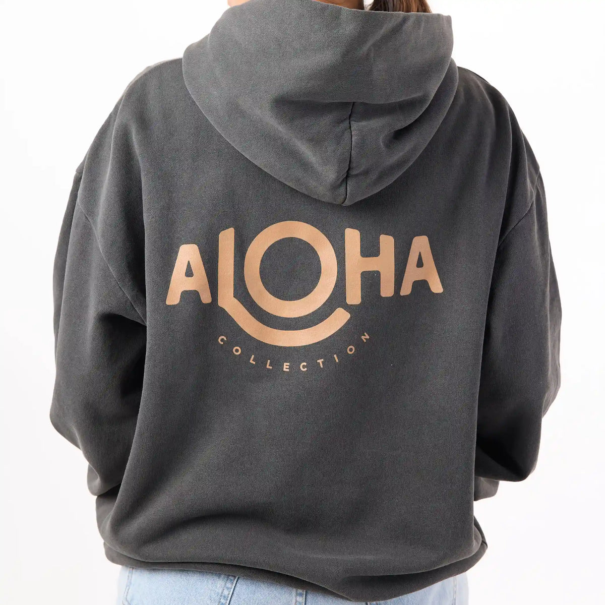 ALOHA Hoodie | Original ALOHA - Toffee on Black / SM