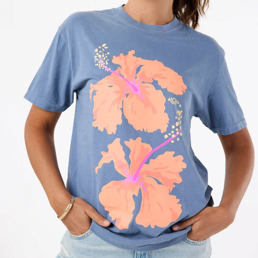 Taha'a Short Sleeve in Denim