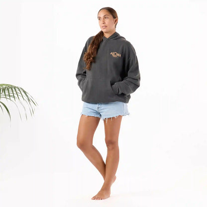 ALOHA Hoodie | Original ALOHA - Toffee on Black / SM