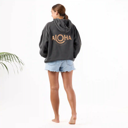 ALOHA Hoodie | Original ALOHA - Toffee on Black / SM