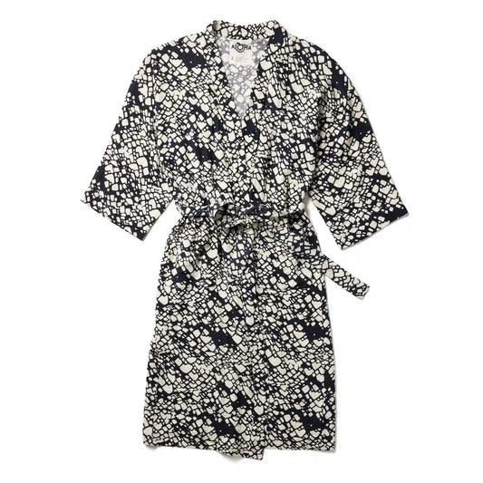 Staycation Robe | Textile Cone - White on Black