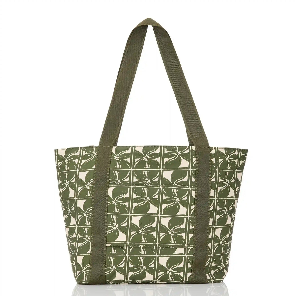Lattice Keep It Light Zipper Tote in Olive