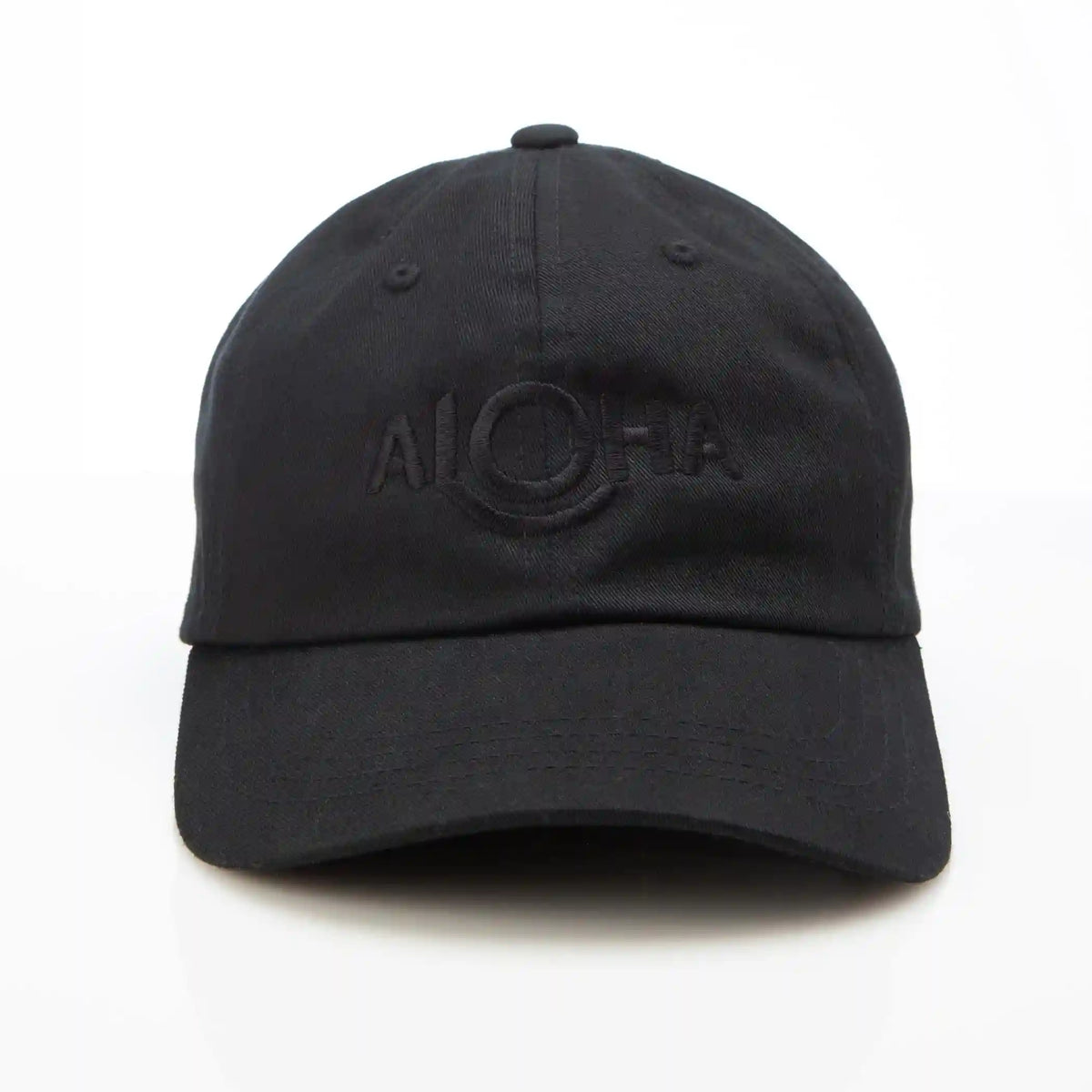 ALOHA Logo Dad Hat in Black