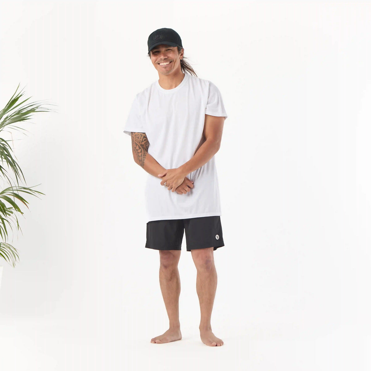 ALOHA Logo Dad Hat in Black